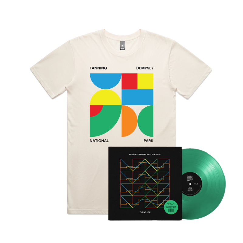 The Deluge Clear Green Vinyl + Bauhaus Tshirt by Fanning Dempsey National Park