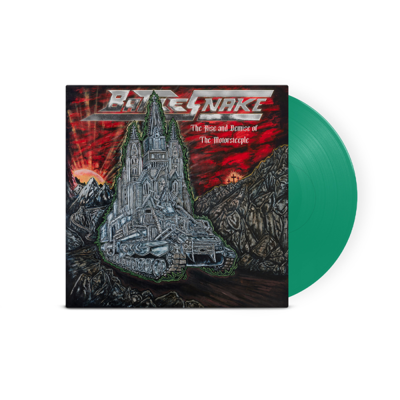 The Rise and Demise of The Motorsteeple Translucent Emerald Green Vinyl LP by Battlesnake