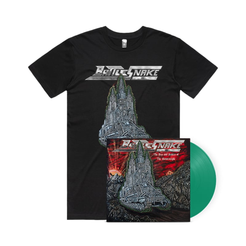 The Rise and Demise of The Motorsteeple Vinyl + Tshirt by Battlesnake