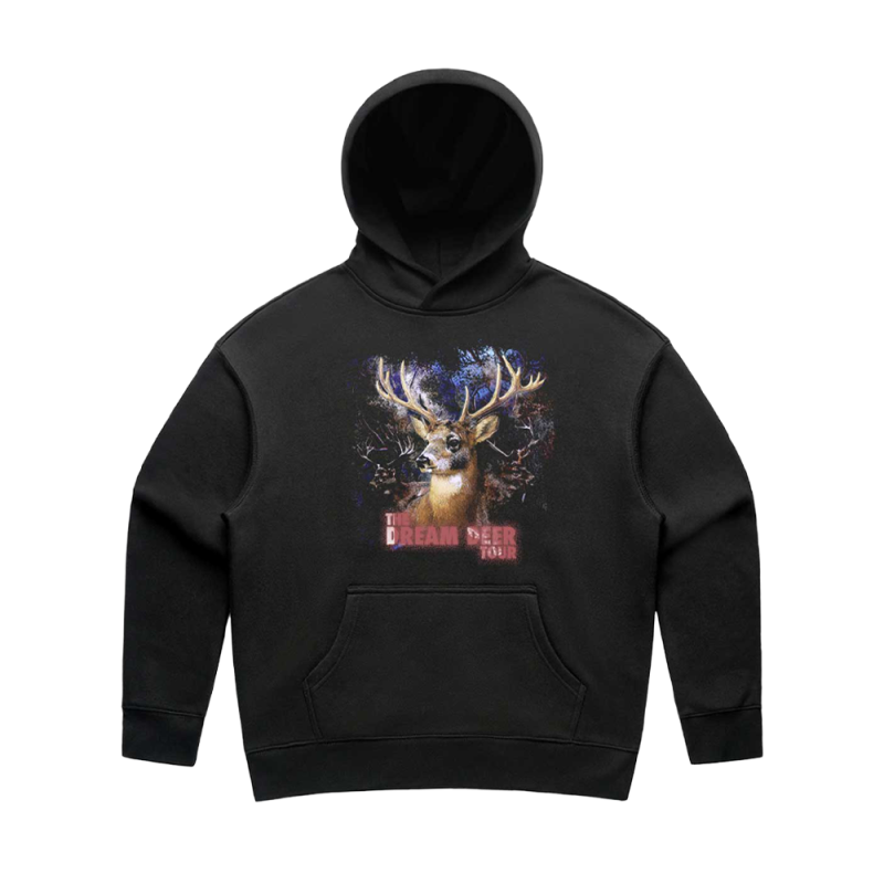 DREAM DEER TOUR LADIES BLACK HOODIE by Montell Fish