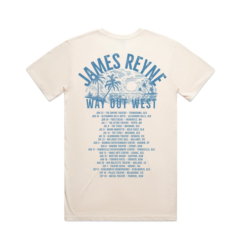 Way Out West Natural Tshirt by James Reyne