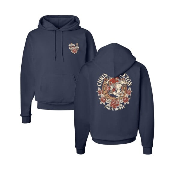 White Horse Rose Pullover Hoodie by Chris Stapleton