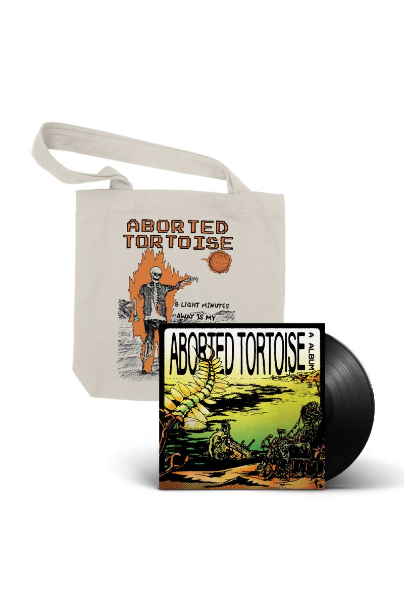 A Album Black Vinyl/8 Light Minutes Natural Tote Bundle Pack by Aborted Tortoise