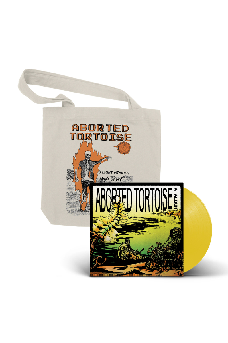 A Album Yellow Vinyl/8 Light Minutes Natural Tote Bundle Pack by Aborted Tortoise
