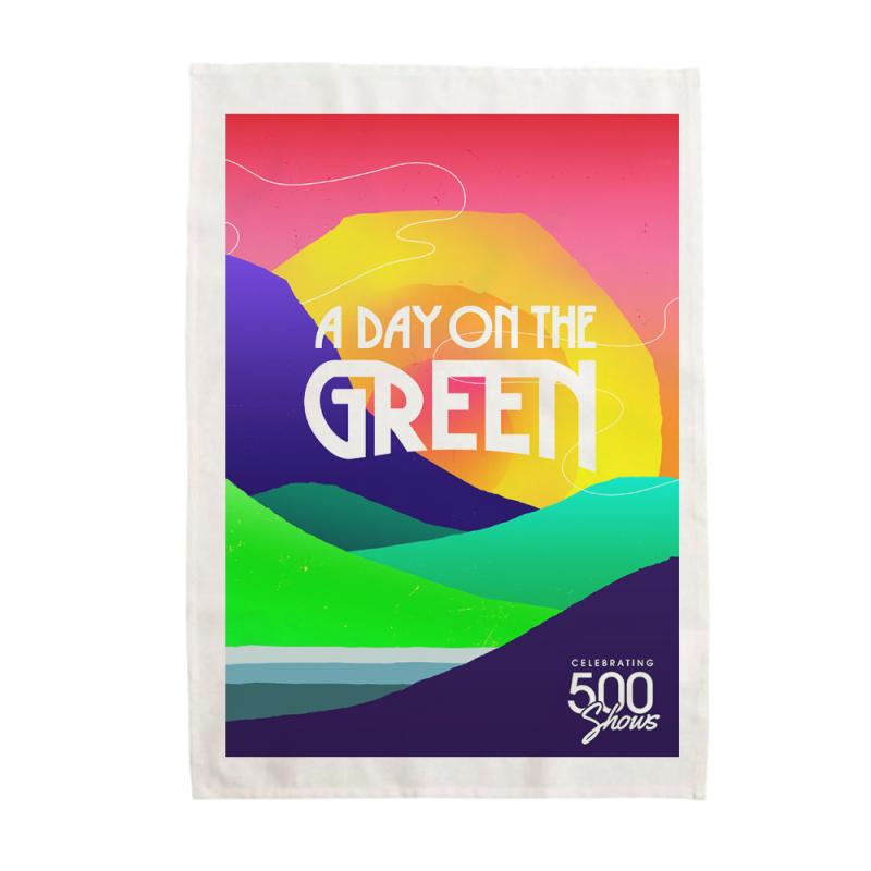 WHITE TEA TOWEL by A Day On The Green