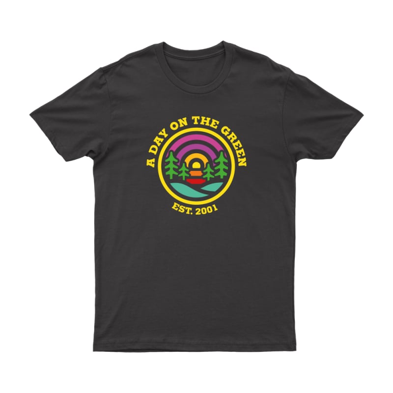 Circles Logo Charcoal Tshirt by A Day On The Green