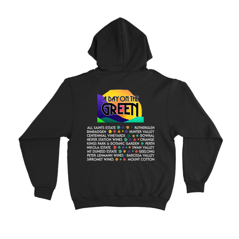 COLOUR LOGO BLACK PULLOVER HOOD by A Day On The Green
