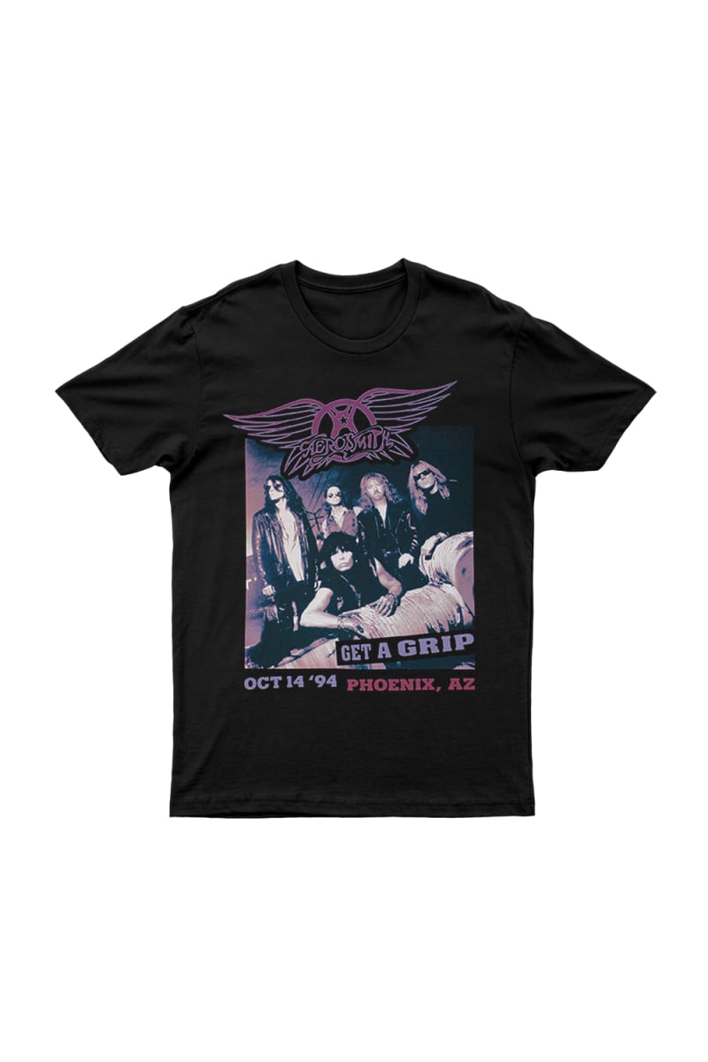 Get A Grip Black Tshirt by Aerosmith