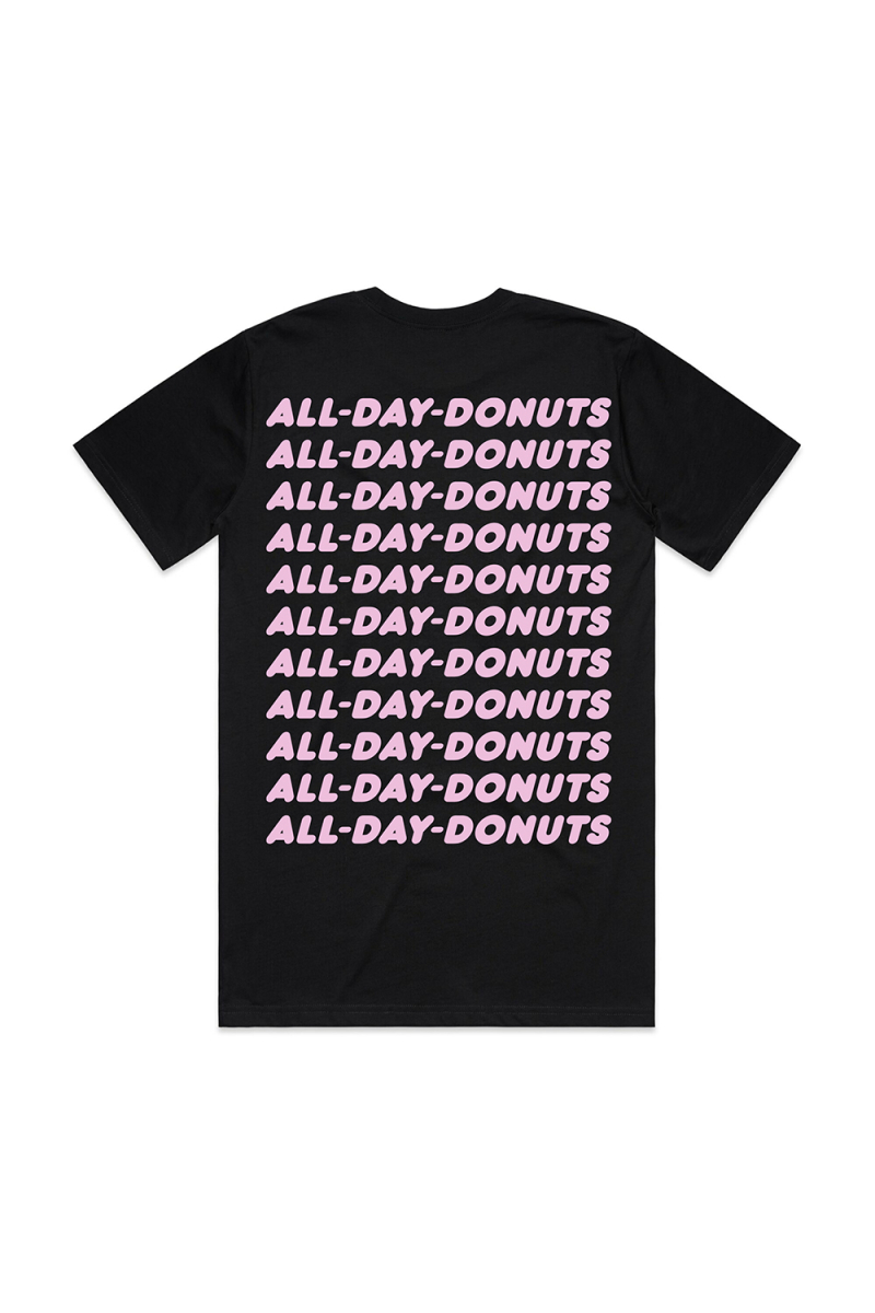 ALL DAY DONUTS BLACK TEE by Snacc Boss