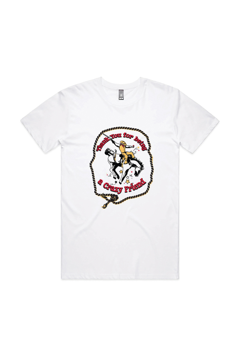 Bronco White Tshirt by Andrew Farriss