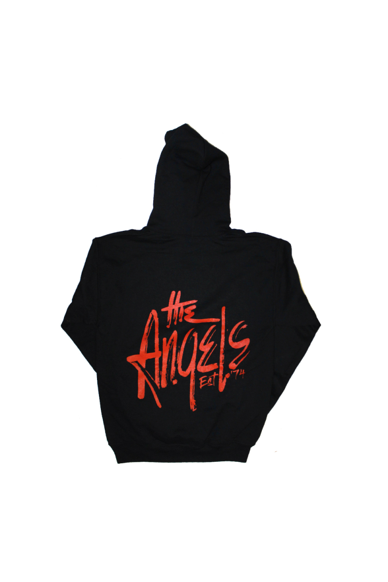 Classic Logo Red Angels Black Hoody by The Angels