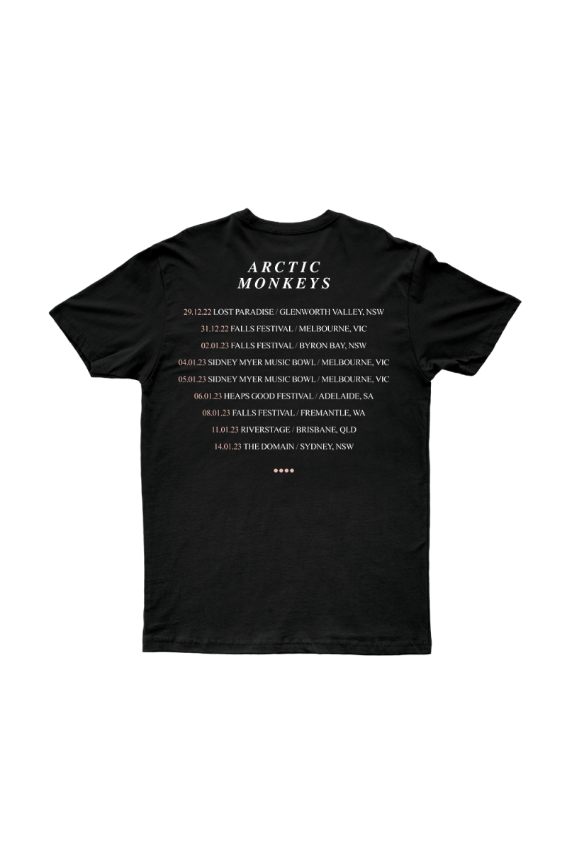 Glitterball Black AU Tour Tshirt by Arctic Monkeys