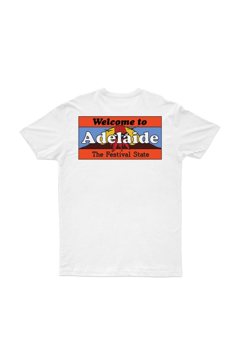 Welcome To Adelaide White Tshirt by Bad Dreems