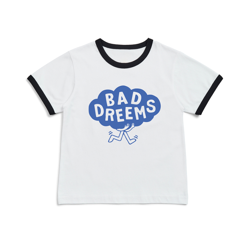 Clouds KIDS Ringer Tshirt by Bad Dreems
