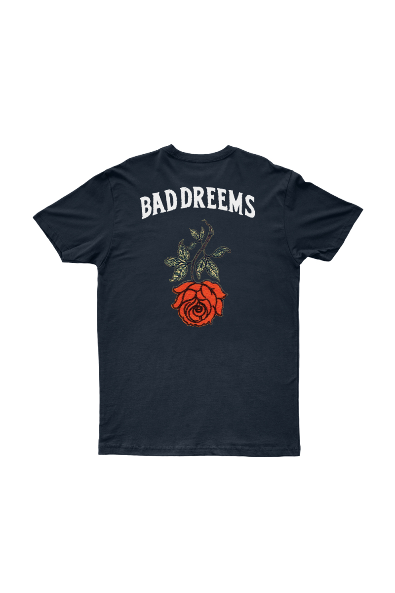 Rose Navy Tshirt by Bad Dreems