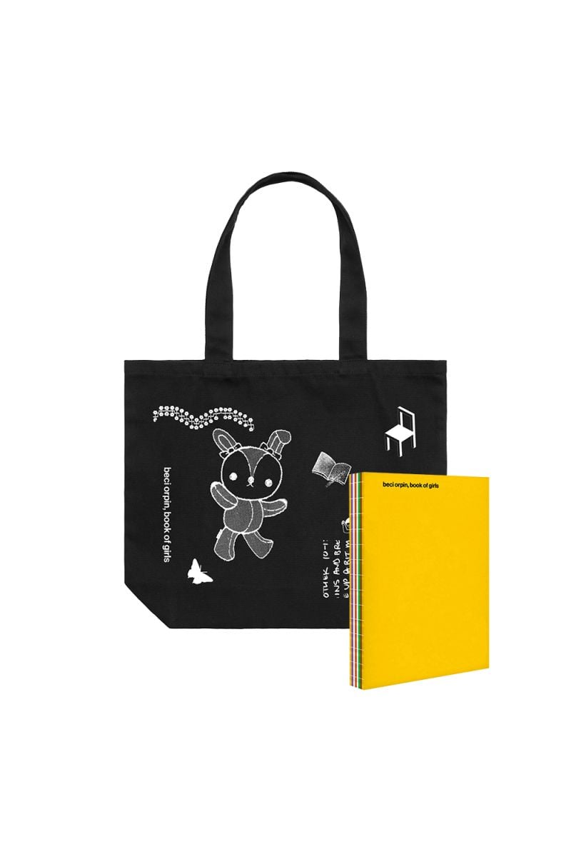 Girls black sale tote bag