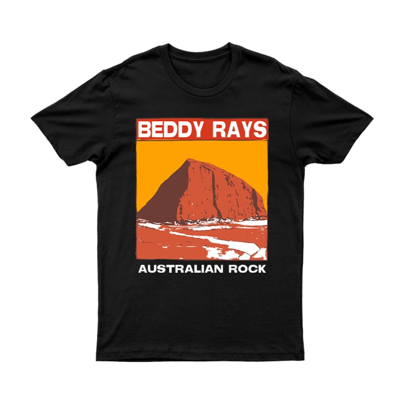 Aus Rock Black Tshirt by BEDDY RAYS