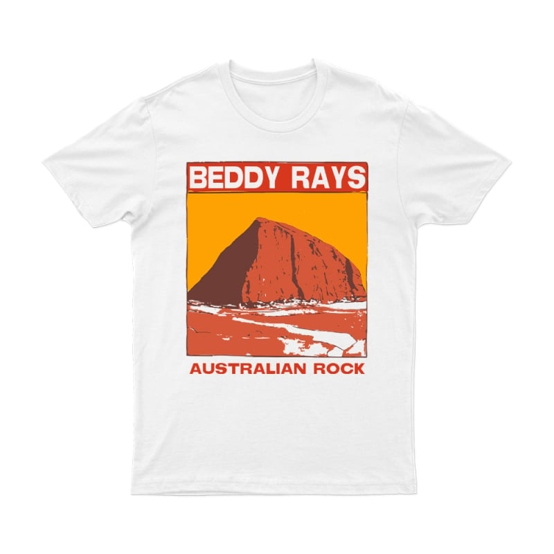 Aus Rock White Tshirt by BEDDY RAYS