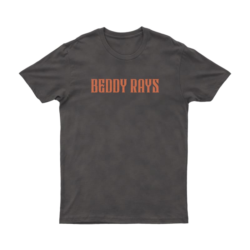 Orange Embroidered Font Vintage Black Tshirt by BEDDY RAYS