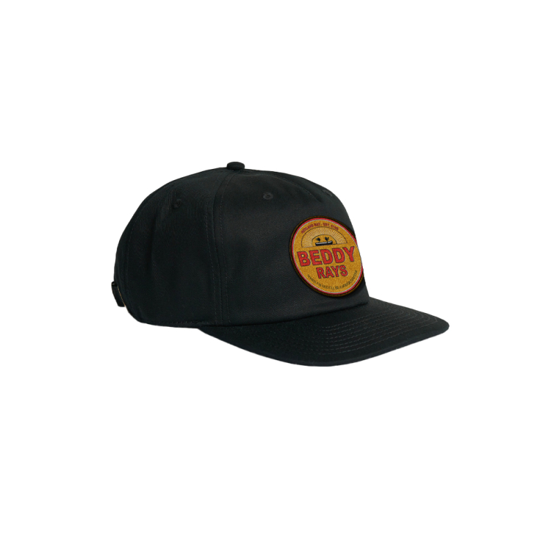 Sobercoaster 5 Panel Black Cap by BEDDY RAYS