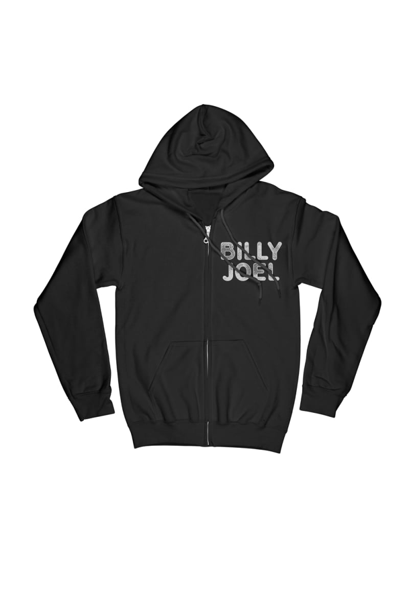 50 Years Black Zip Hood by Billy Joel