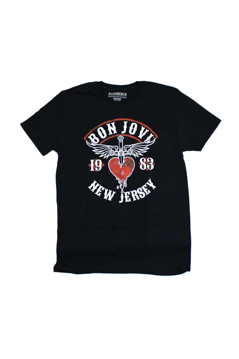 New Jersey Black Tshirt by Bon Jovi