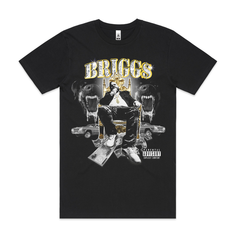 Briggs - Master B Black tee by Bad Apples Music