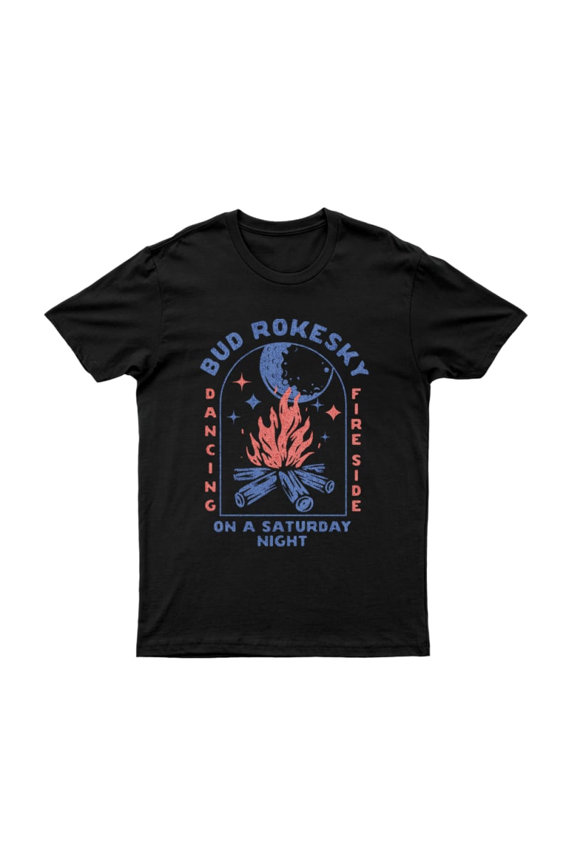 Fireside Black Tshirt by Bud Rokesky