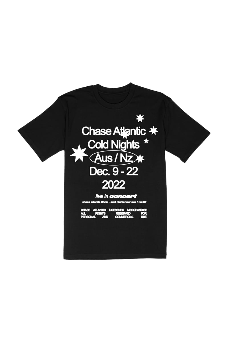 AU/NZ Black Tour Tshirt by Chase Atlantic