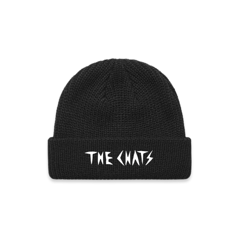 Font Logo Black Beanie by The Chats