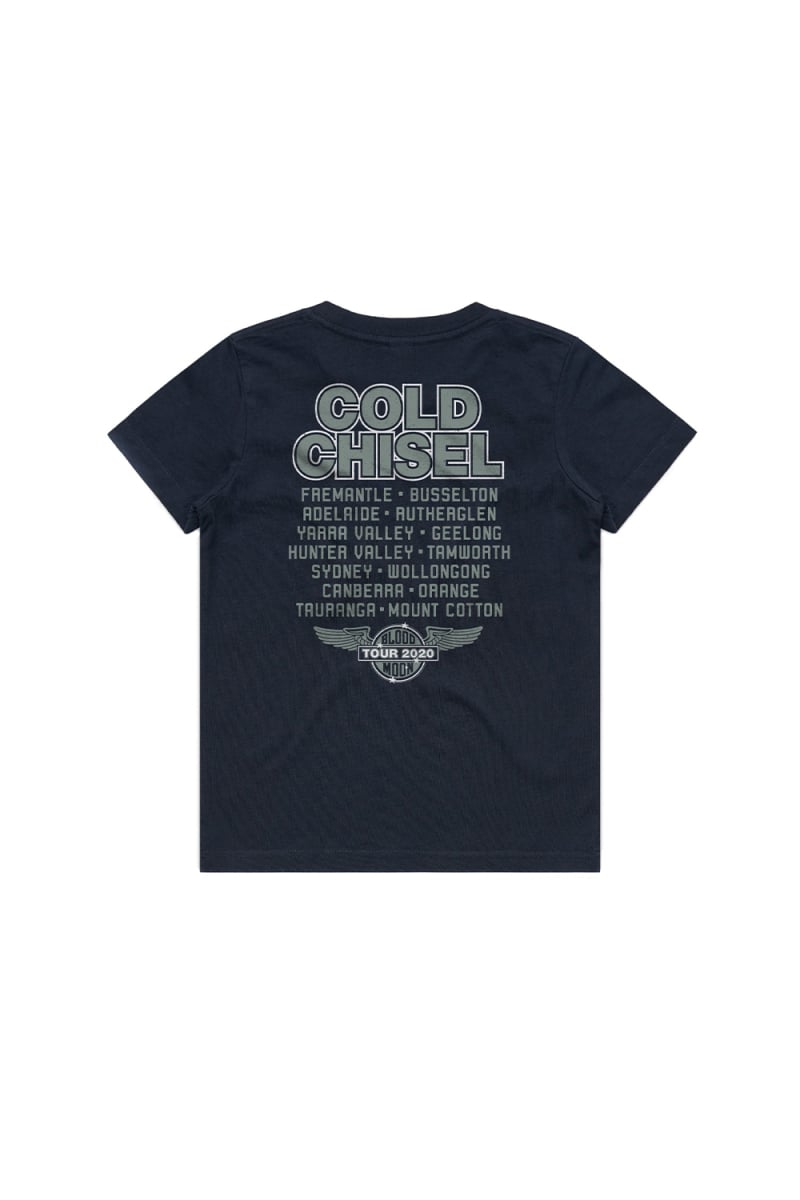 Wings Navy Youth Tee by Cold Chisel