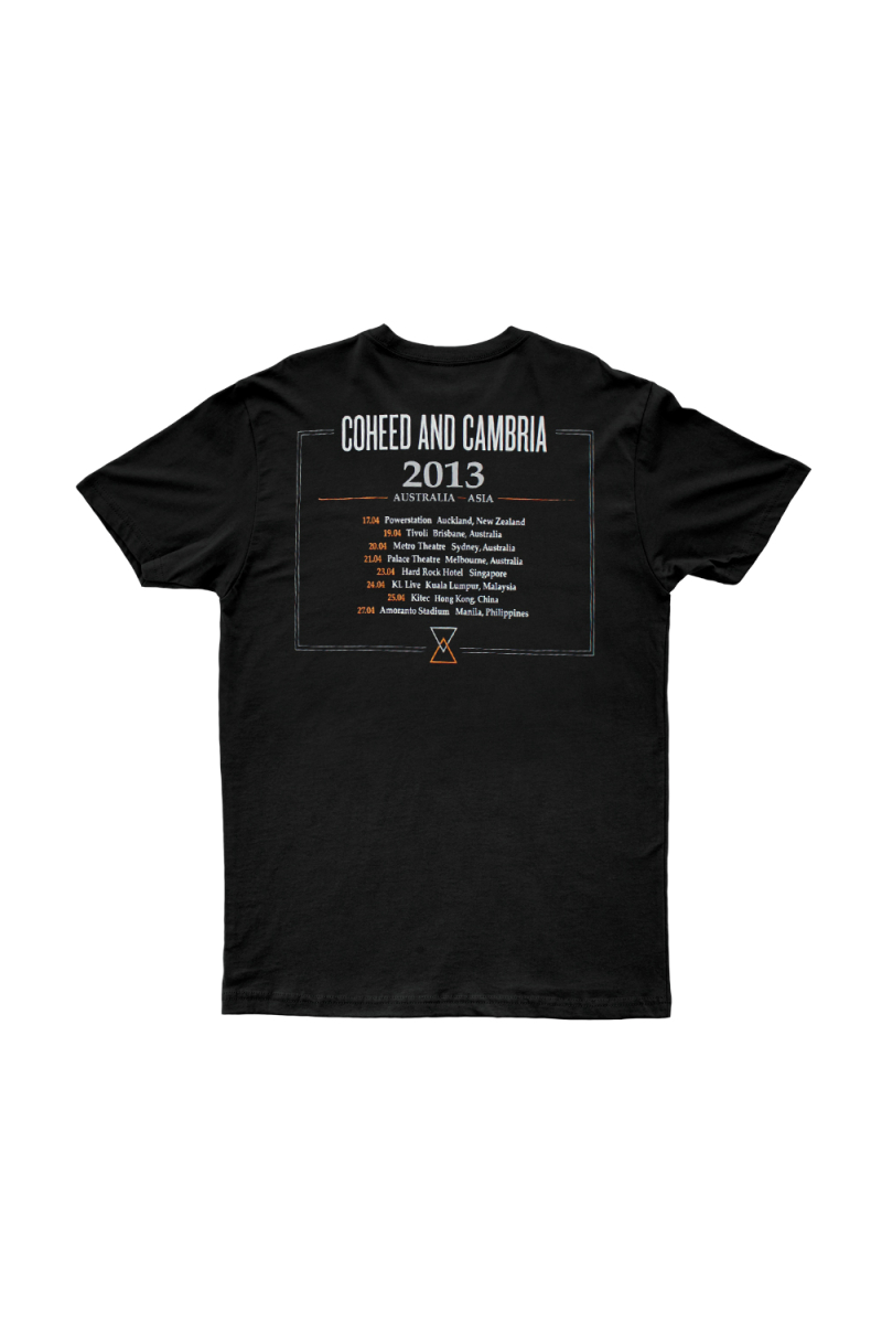 Afterman Black Tshirt Australian Tour 2013 by Coheed And Cambria