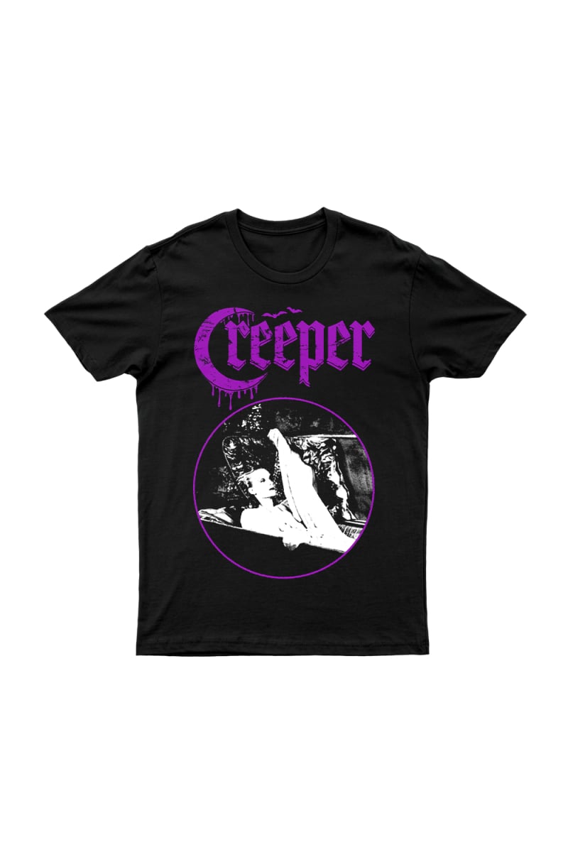 Casket Black Tshirt by Creeper