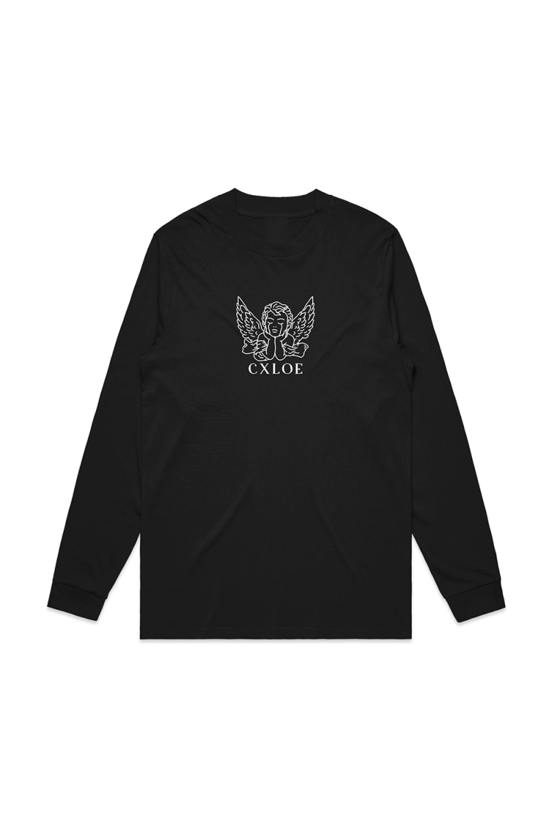 Crying Angel Black Longsleeve Tshirt by CXLOE
