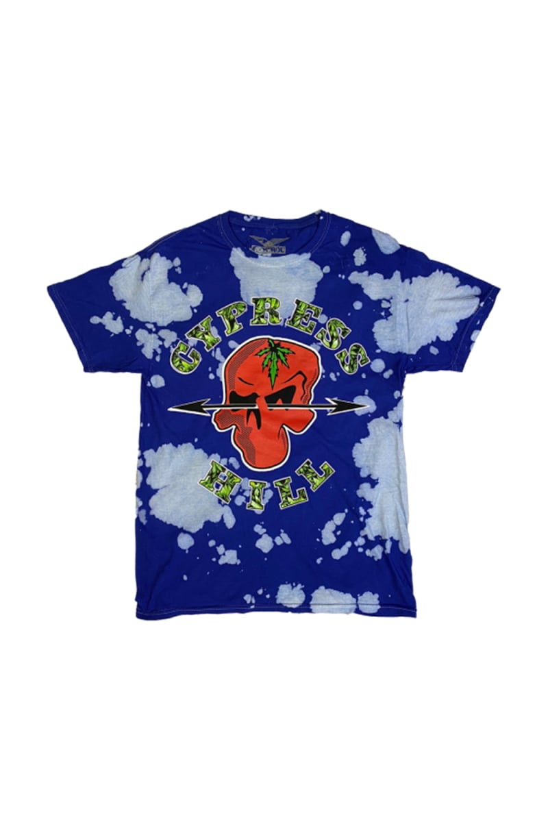 Funky Shit Blue & White Tie Dye Tshirt by Cypress Hill