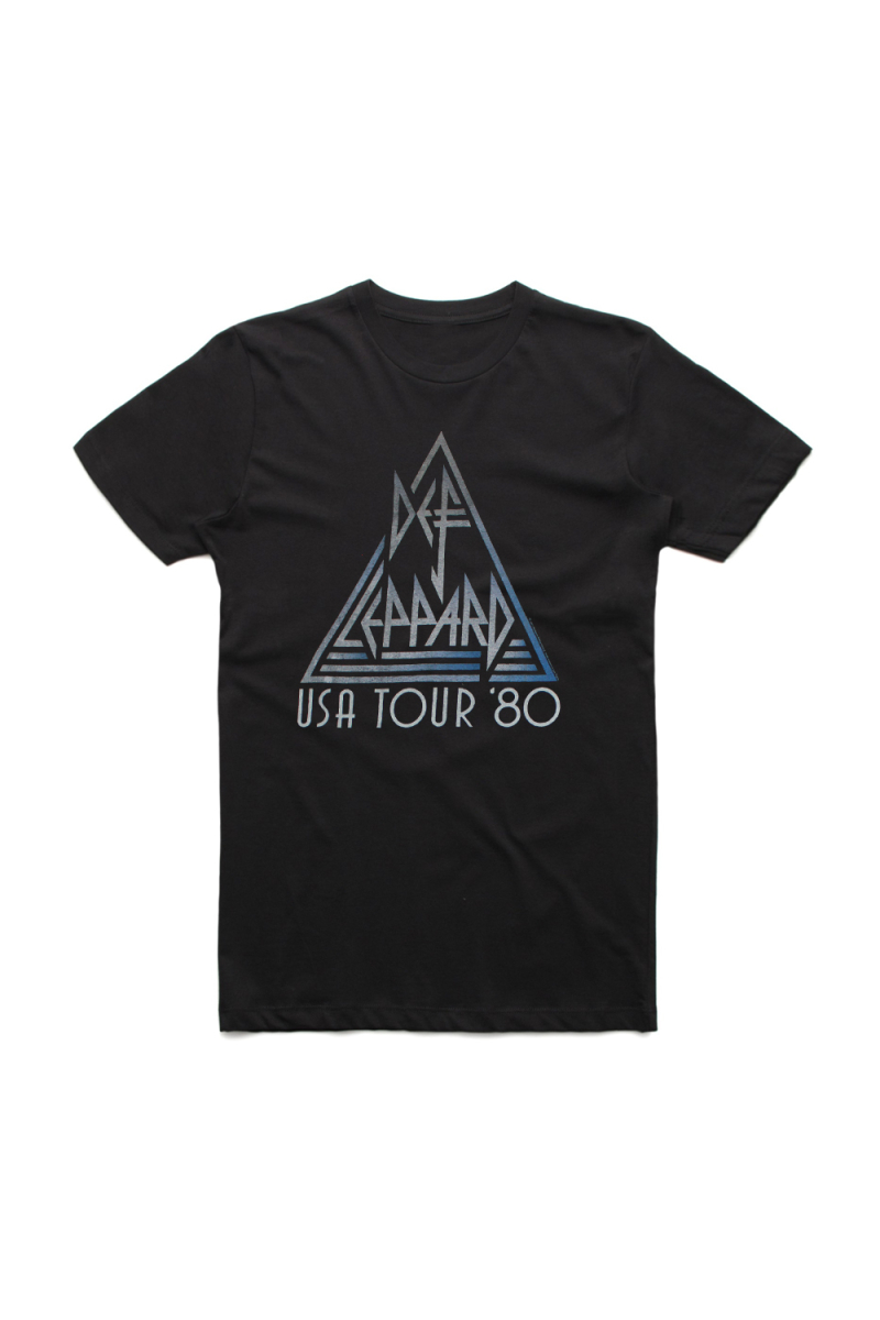 USA Tour Black Tshirt by Def Leppard