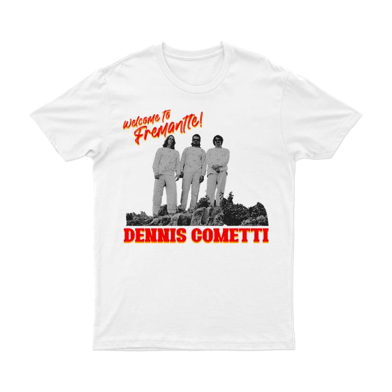 Welcome to Freemantle White Tshirt by DENNIS COMETTI