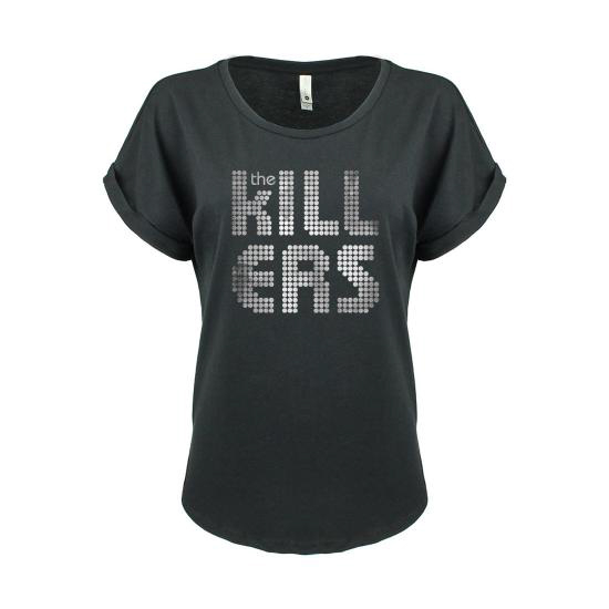 Distressed Shirt Logo Black Girls Tshirt by The Killers