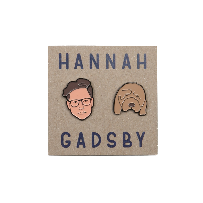 Hannah Gadbsy Face Enamel Pins by Hannah Gadsby