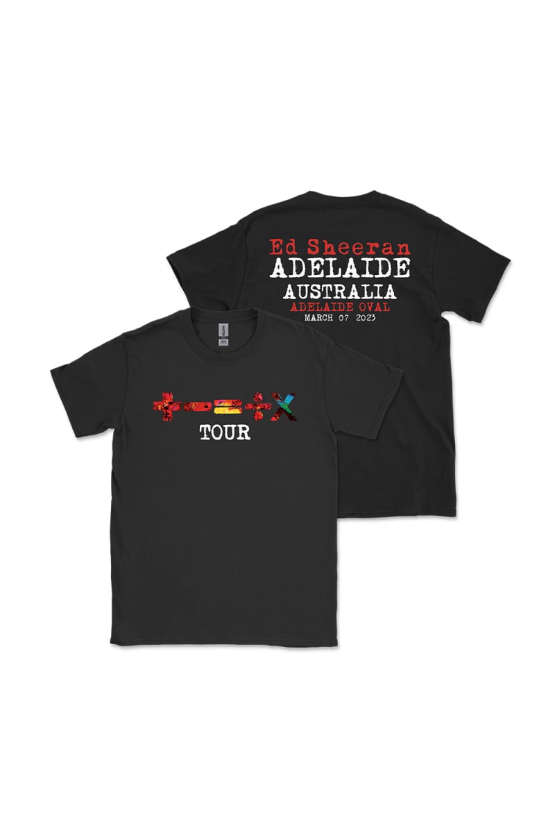 Symbols Tour ADELAIDE Black Tshirt by Ed Sheeran