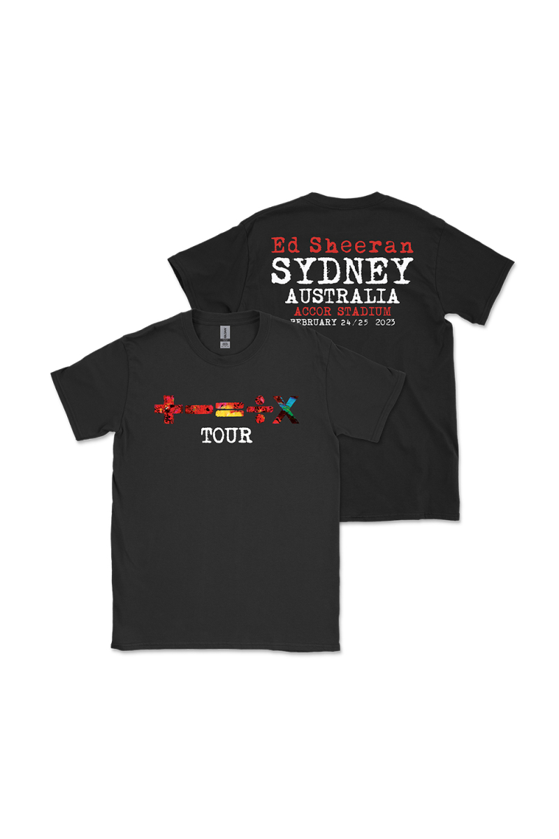 Symbols Tour SYDNEY Black Tshirt by Ed Sheeran