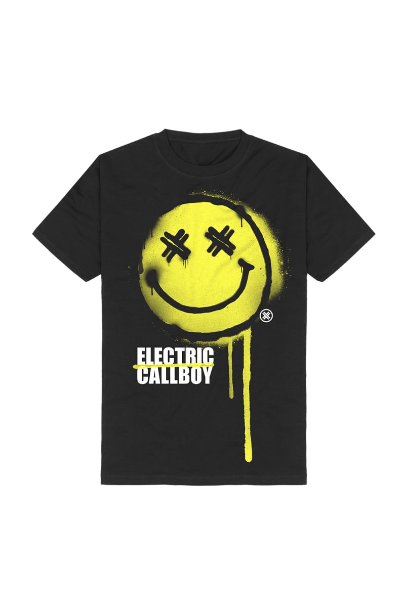 Electric Callboy Spray Smile Tshirt Black by Electric Callboy