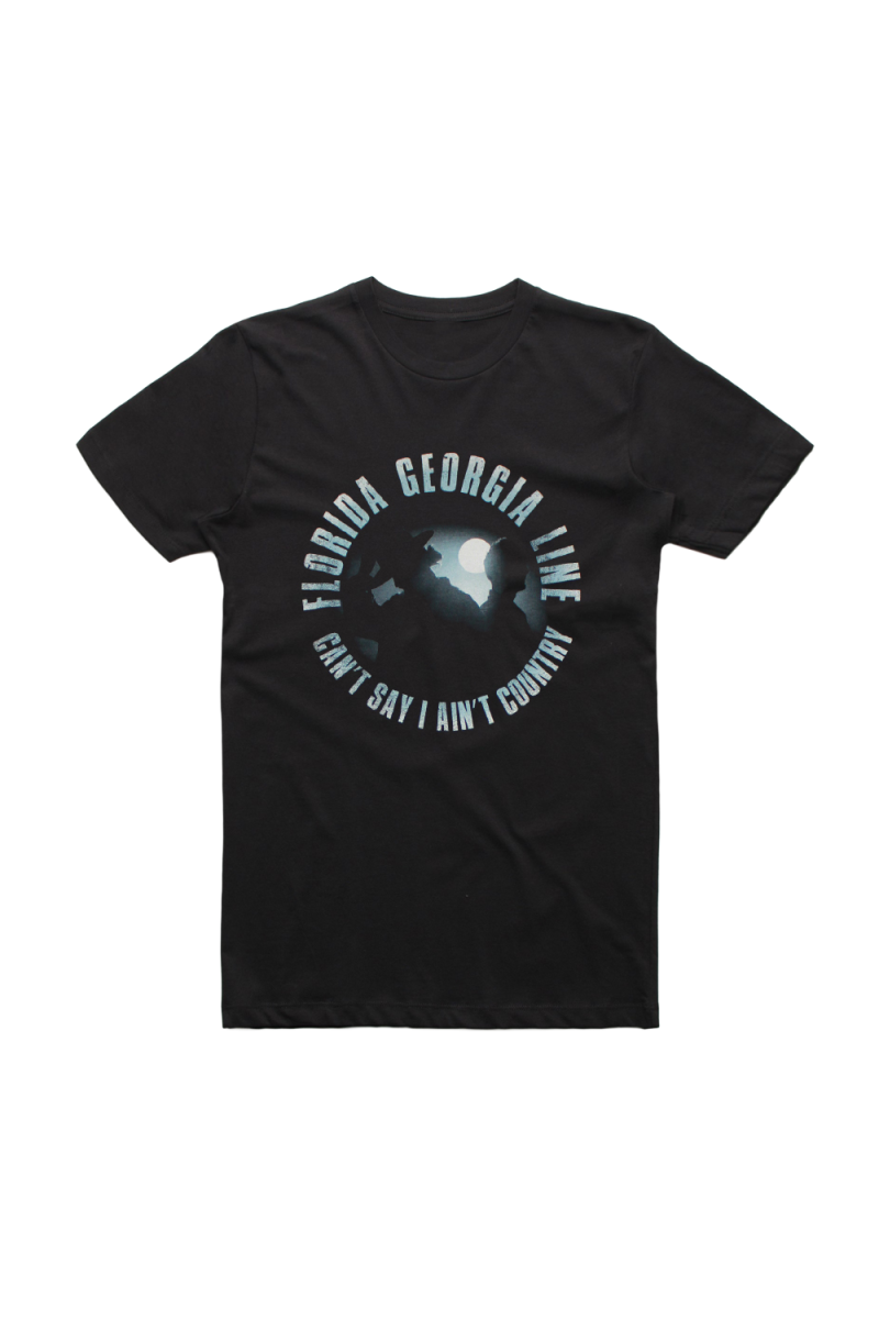 Circle Logo Australian Tour Black Tshirt w/dateback by FLORIDA GEORGIA LINE