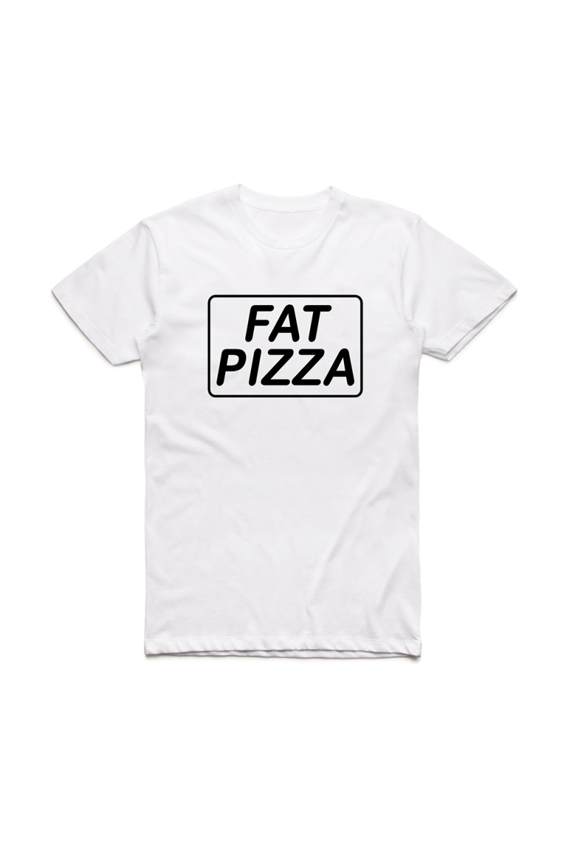 Logo White Tshirt by Fat Pizza