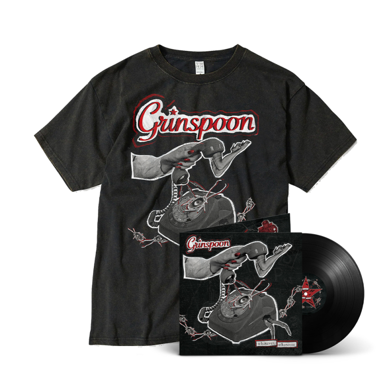 Whatever Whatever Black Vinyl LP + Tshirt by Grinspoon