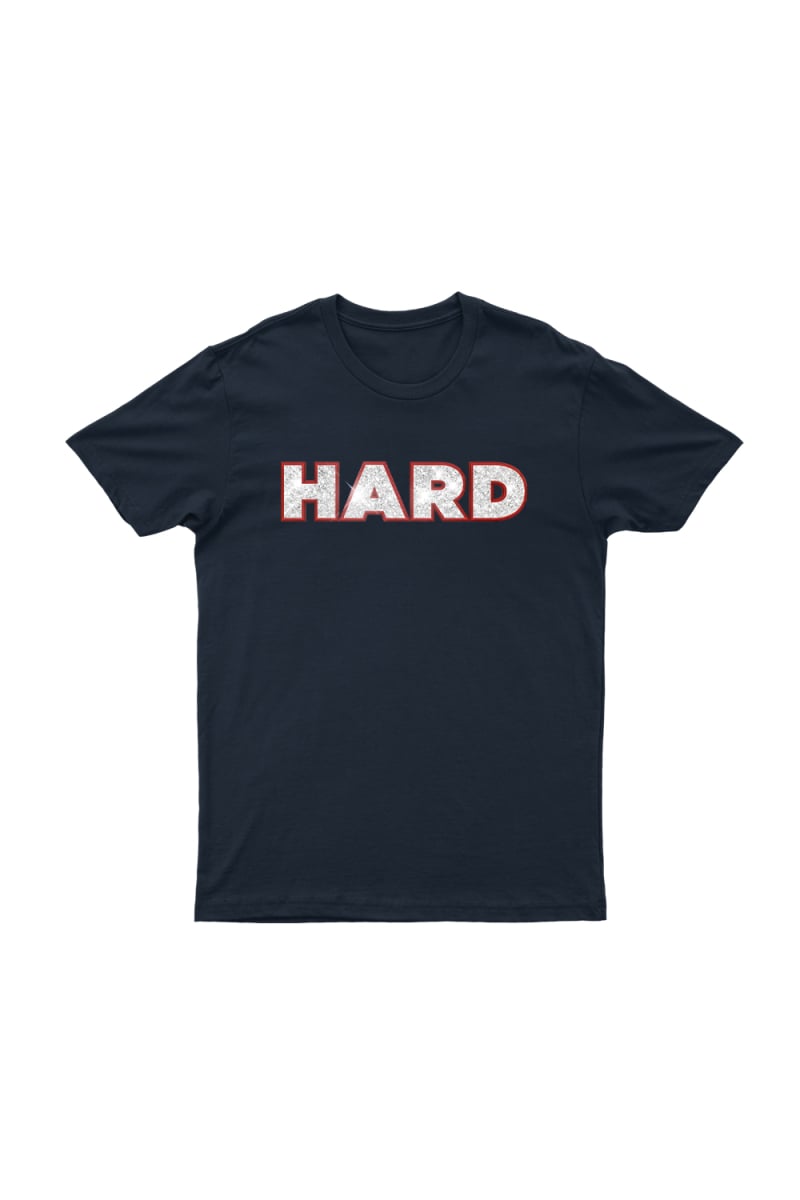 HARD Front Navy Tshirt by Hard Quiz