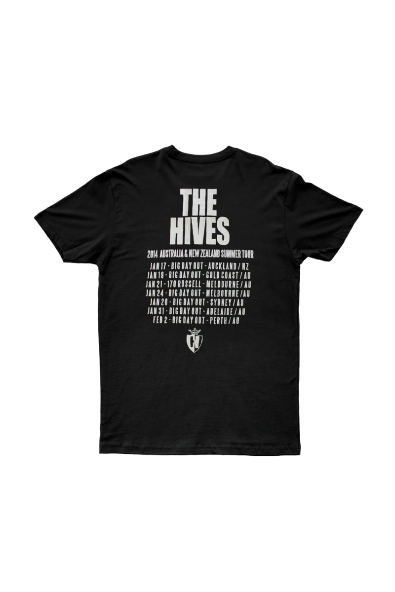 Puppeteer Black Tshirt w/ 2014 dates by The Hives