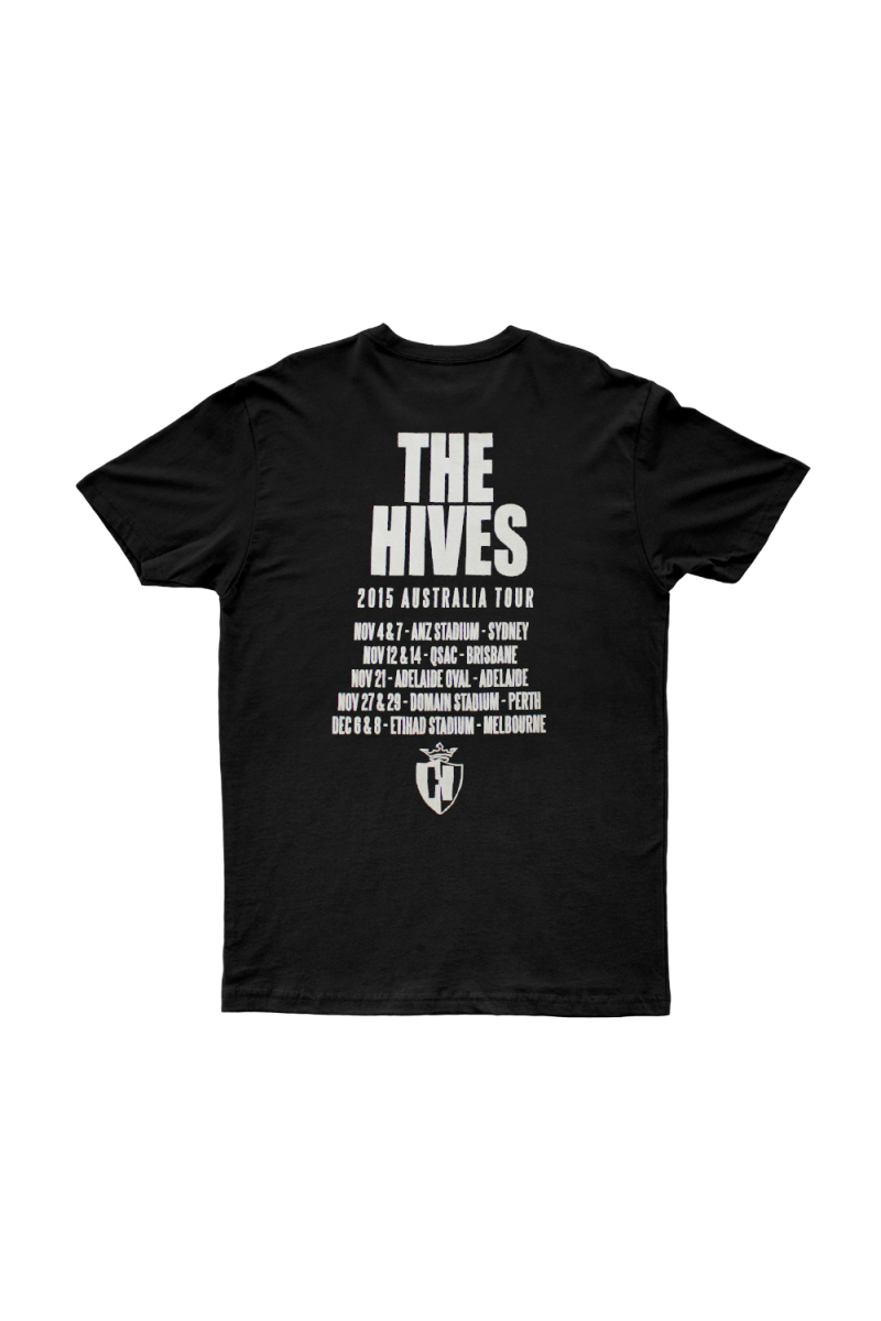 Puppeteer Black Shirt w/ 2015 tour dates by The Hives