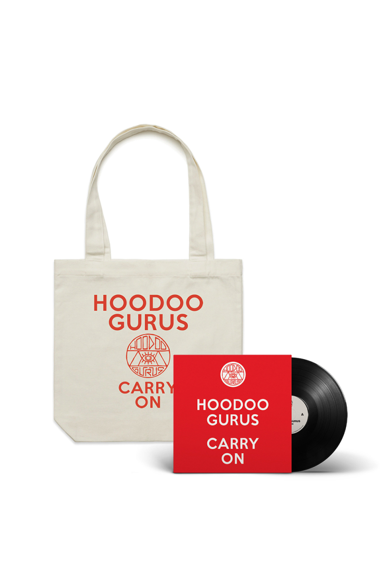 CARRY ON TOTE CREAM AND CARRY ON 7" VINYL by Hoodoo Gurus