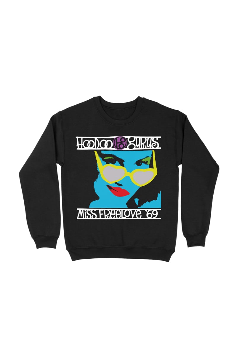 Miss Freelove Black Crewneck Sweater by Hoodoo Gurus